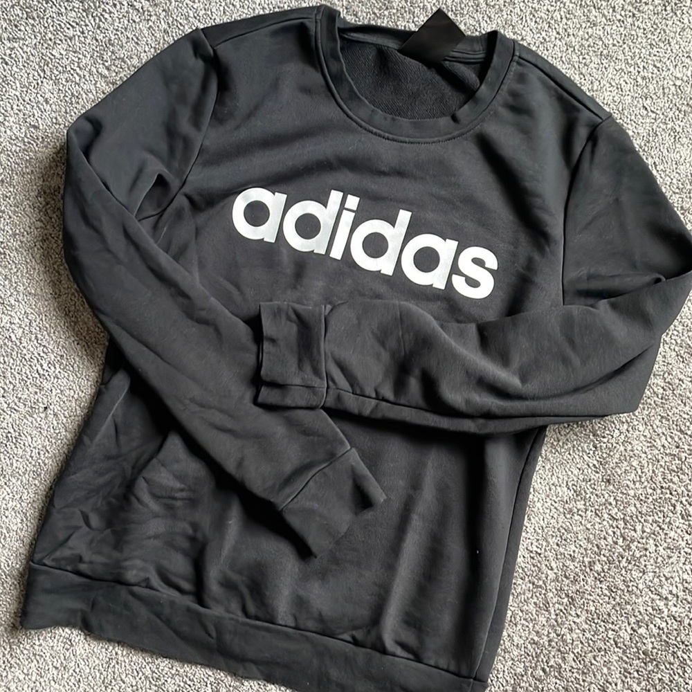 Adidas black crewneck
